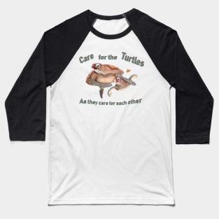 Two Turtles To Love Baseball T-Shirt